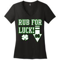 Rub Me For Luck Women's V-Neck T-Shirt