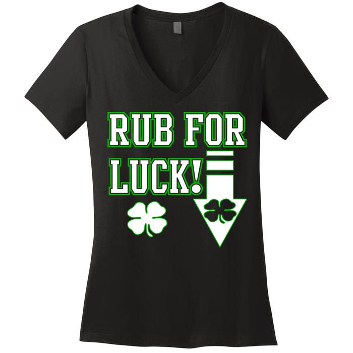 Rub Me For Luck Women's V-Neck T-Shirt