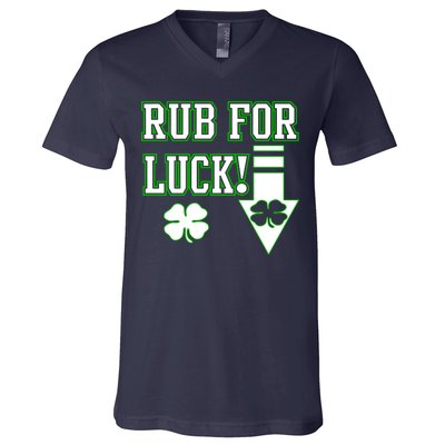 Rub Me For Luck V-Neck T-Shirt