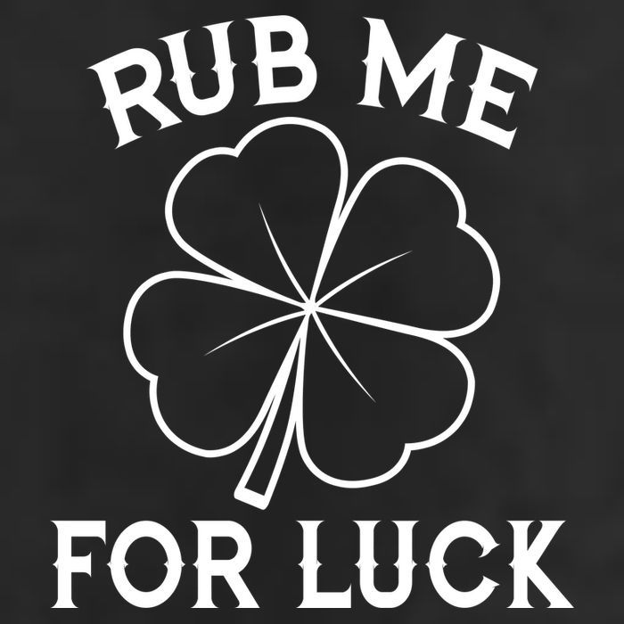 Rub Me For Luck Funny Shamrock St Pattys Day Golf Towel