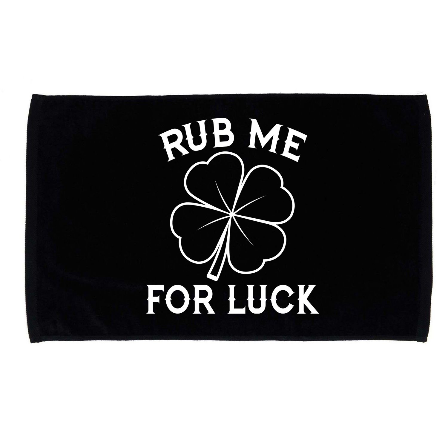 Rub Me For Luck Funny Shamrock St Pattys Day Microfiber Hand Towel
