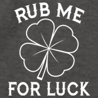 Rub Me For Luck Funny Shamrock St Pattys Day Vector Backpack