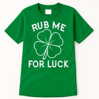 Rub Me For Luck Funny Shamrock St Pattys Day Tall T-Shirt