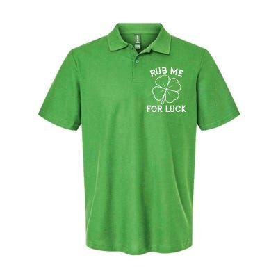 Rub Me For Luck Funny Shamrock St Pattys Day Softstyle Adult Sport Polo