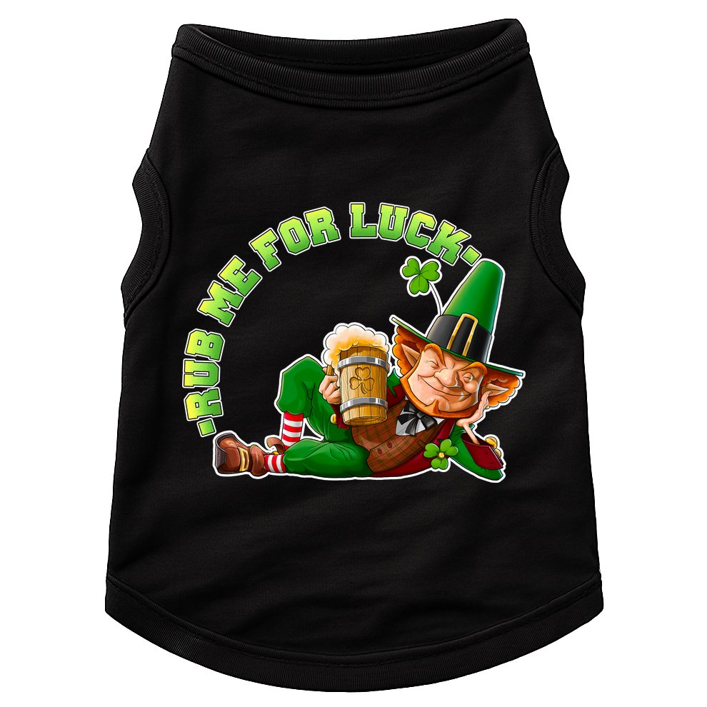 Rub Me for Luck Irish Leprechaun Doggie Tank