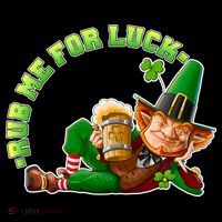 Rub Me for Luck Irish Leprechaun T-Shirt