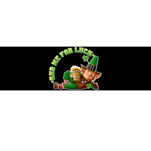 Rub Me for Luck Irish Leprechaun Bumper Sticker