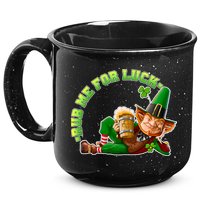 Rub Me for Luck Irish Leprechaun 15oz Campfire Ceramic Mug