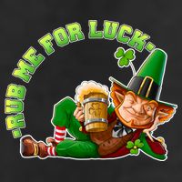 Rub Me for Luck Irish Leprechaun 15oz Campfire Ceramic Mug