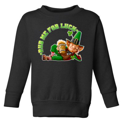 Rub Me for Luck Irish Leprechaun Toddler Sweatshirt