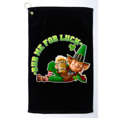 Rub Me for Luck Irish Leprechaun Golf Towel