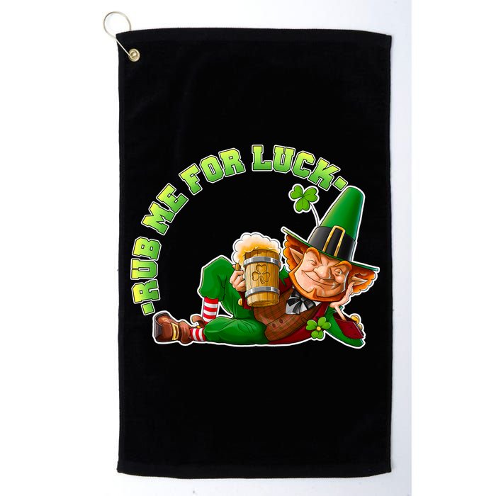 Rub Me for Luck Irish Leprechaun Golf Towel