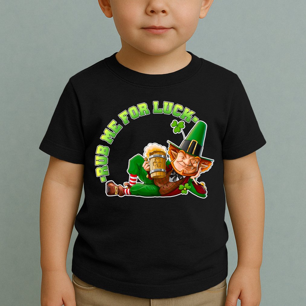 Rub Me for Luck Irish Leprechaun Toddler T-Shirt