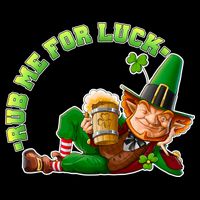 Rub Me for Luck Irish Leprechaun Wool Snapback Cap