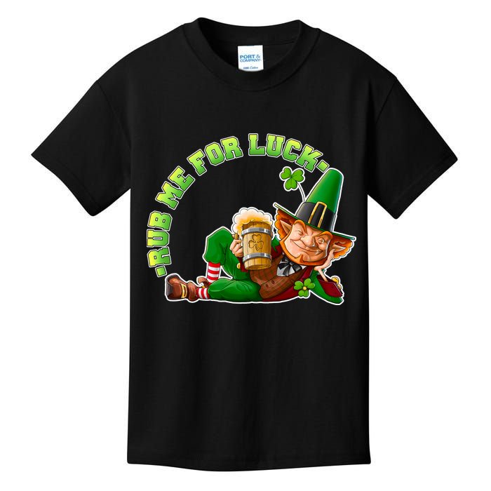 Rub Me for Luck Irish Leprechaun Kids T-Shirt