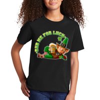 Rub Me for Luck Irish Leprechaun Kids T-Shirt