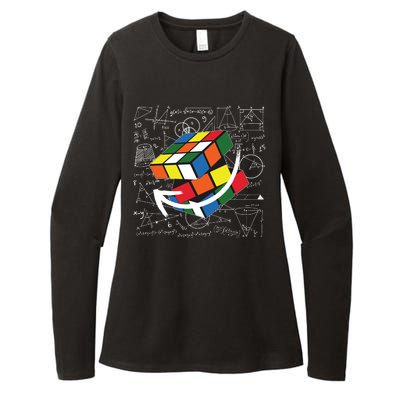 Rubik Mathematics Cube Funny Womens CVC Long Sleeve Shirt