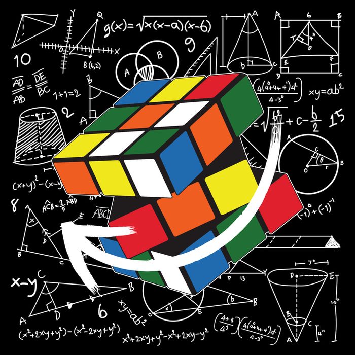 Rubik Mathematics Cube Funny Flat Bill Trucker Hat