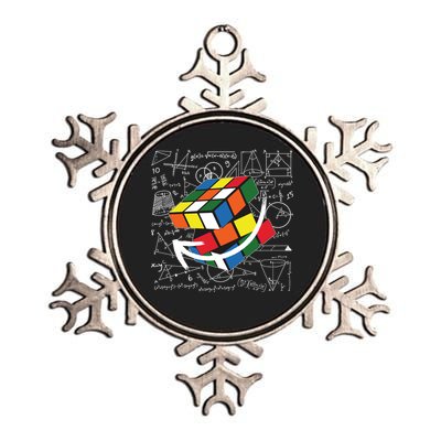 Rubik Mathematics Cube Funny Metallic Star Ornament