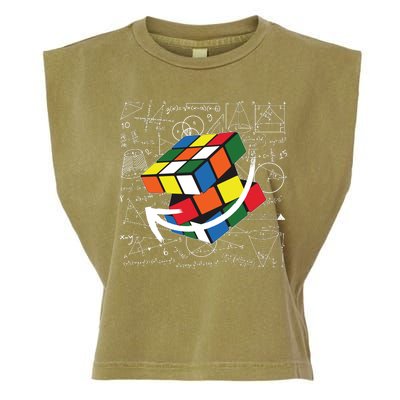 Rubik Mathematics Cube Funny Garment-Dyed Women's Muscle Tee