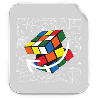 Rubik Mathematics Cube Funny Permanent Decal Sticker