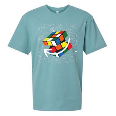 Rubik Mathematics Cube Funny Sueded Cloud Jersey T-Shirt