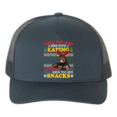 Rottweiler Ugly Christmas Gift Dog Lover Xmas Gift Yupoong Adult 5-Panel Trucker Hat