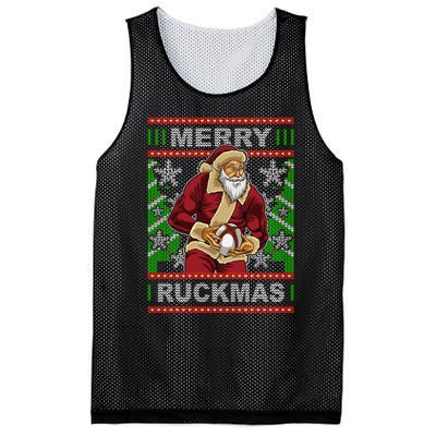 Rugby Ugly Christmas Santa Merry Ruckmas Xmas Mesh Reversible Basketball Jersey Tank