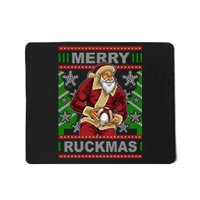 Rugby Ugly Christmas Santa Merry Ruckmas Xmas Mousepad