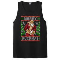 Rugby Ugly Christmas Santa Merry Ruckmas Xmas PosiCharge Competitor Tank