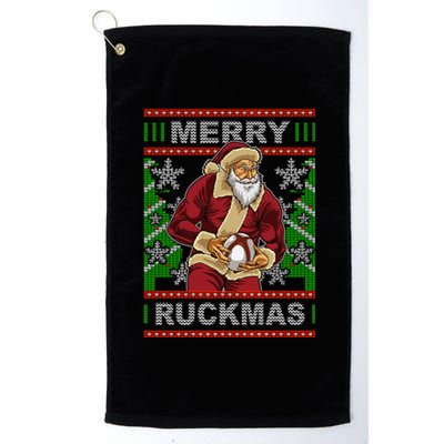 Rugby Ugly Christmas Santa Merry Ruckmas Xmas Platinum Collection Golf Towel