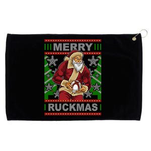 Rugby Ugly Christmas Santa Merry Ruckmas Xmas Grommeted Golf Towel