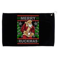 Rugby Ugly Christmas Santa Merry Ruckmas Xmas Grommeted Golf Towel