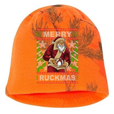 Rugby Ugly Christmas Santa Merry Ruckmas Xmas Kati - Camo Knit Beanie