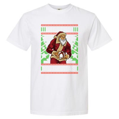 Rugby Ugly Christmas Santa Merry Ruckmas Xmas Garment-Dyed Heavyweight T-Shirt