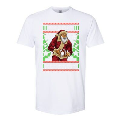 Rugby Ugly Christmas Santa Merry Ruckmas Xmas Softstyle CVC T-Shirt