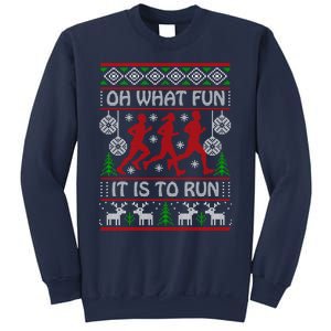 Running Ugly Christmas "Oh What Fun It Is To Run" Funny Ugly Sweatshirt