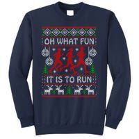 Running Ugly Christmas "Oh What Fun It Is To Run" Funny Ugly Sweatshirt