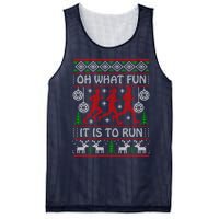 Running Ugly Christmas "Oh What Fun It Is To Run" Funny Ugly Mesh Reversible Basketball Jersey Tank