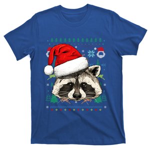 Raccoon Ugly Christmas Santa Hat Xmas Gift T-Shirt