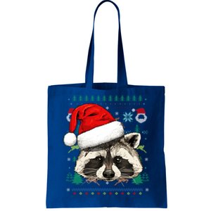 Raccoon Ugly Christmas Santa Hat Xmas Gift Tote Bag