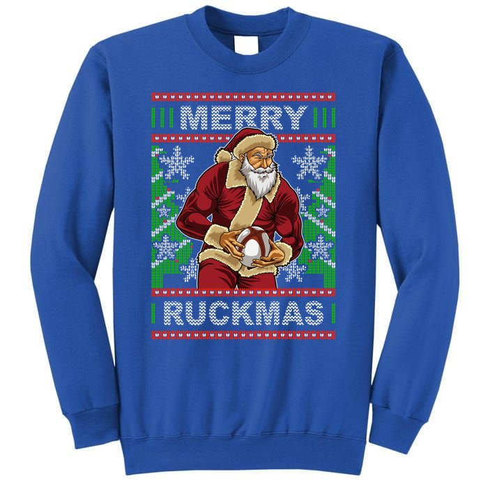 Rugby Ugly Christmas Santa Merry Ruckmas Xmas Great Gift Sweatshirt