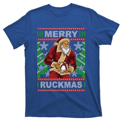 Rugby Ugly Christmas Santa Merry Ruckmas Xmas Great Gift T-Shirt