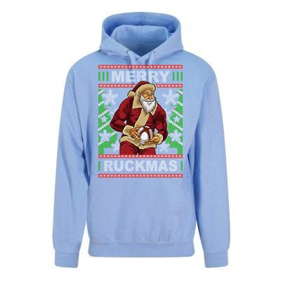 Rugby Ugly Christmas Santa Merry Ruckmas Xmas Great Gift Unisex Surf Hoodie