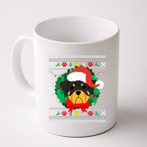 Rottweiler Ugly Christmas Sweater Rottie Coffee Mug