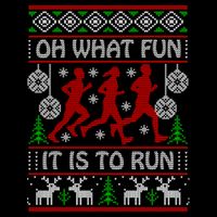 Running Ugly Christmas Oh What Fun It Is To Run Funny Ugly Button