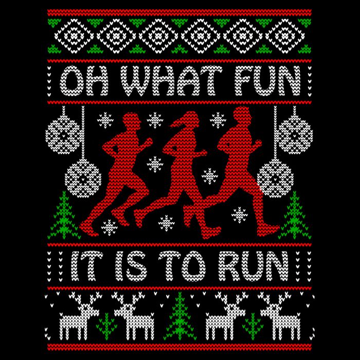 Running Ugly Christmas Oh What Fun It Is To Run Funny Ugly Button