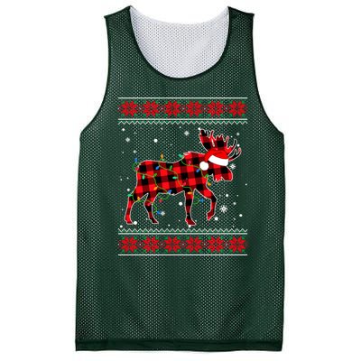 Reindeer Ugly Christmas Sweater Mesh Reversible Basketball Jersey Tank