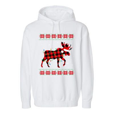 Reindeer Ugly Christmas Sweater Garment-Dyed Fleece Hoodie