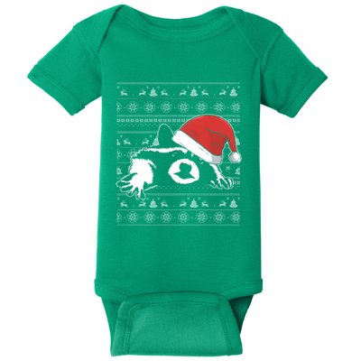 Racoon Ugly Christmas Baby Bodysuit